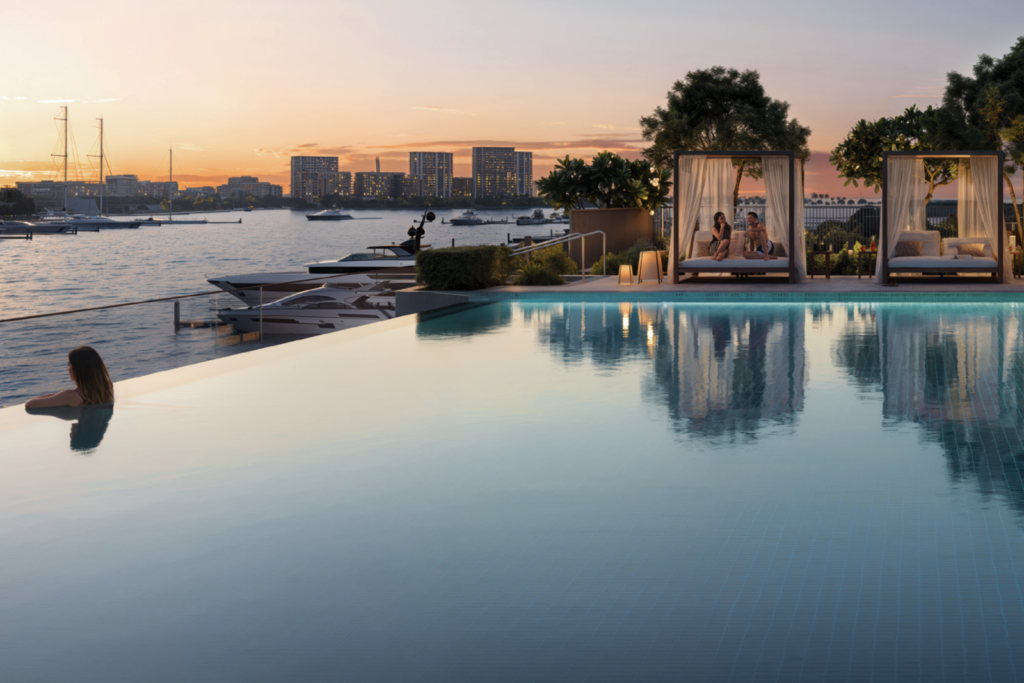 Properties with a Pool for Sale in DIFC: Aurea - Infinity pool