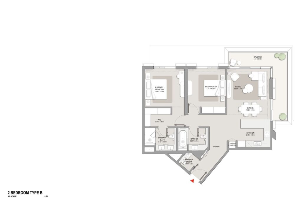 2-Bedroom-City-Walk-Crest-Line-TypeB