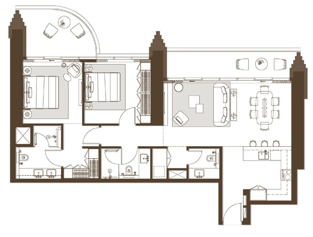 Atelis at D3 2 Bedroom