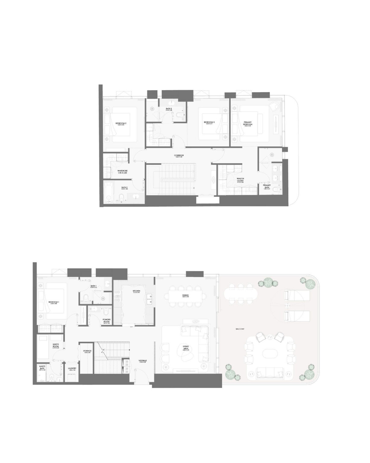 Bay Grove Residences Phase 2 4 bedroom apartment floor plan, Dubai Islands