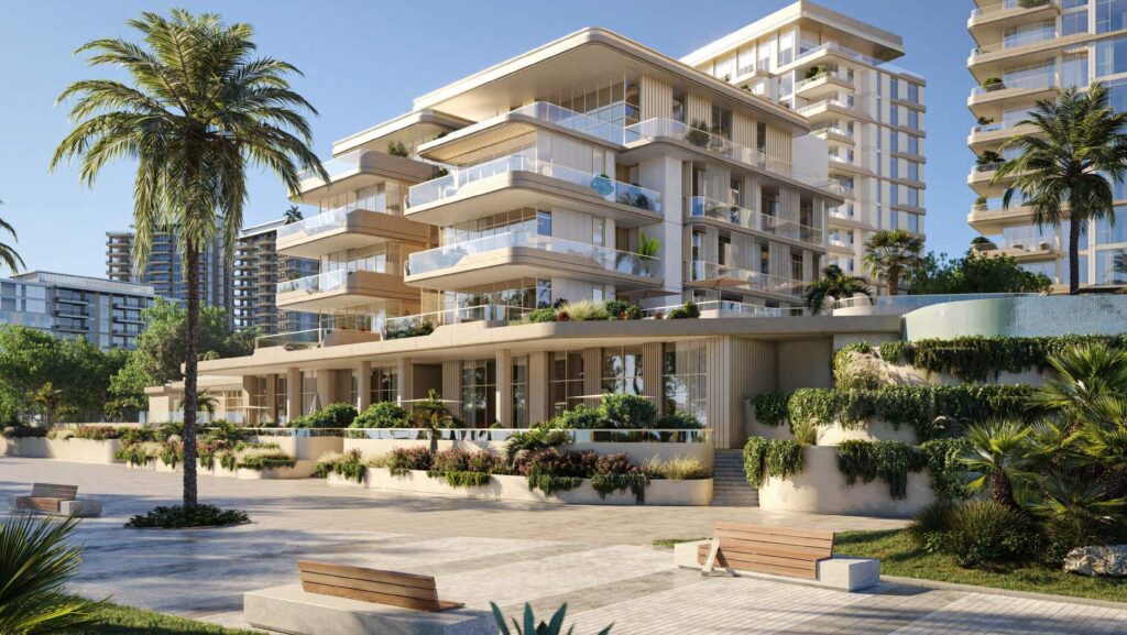4 Bedroom Properties for Sale in Dubai Island: Terraced low rise residences with palm lined entrance plaza at Bay Grove Residences Phase 4, Dubai Islands