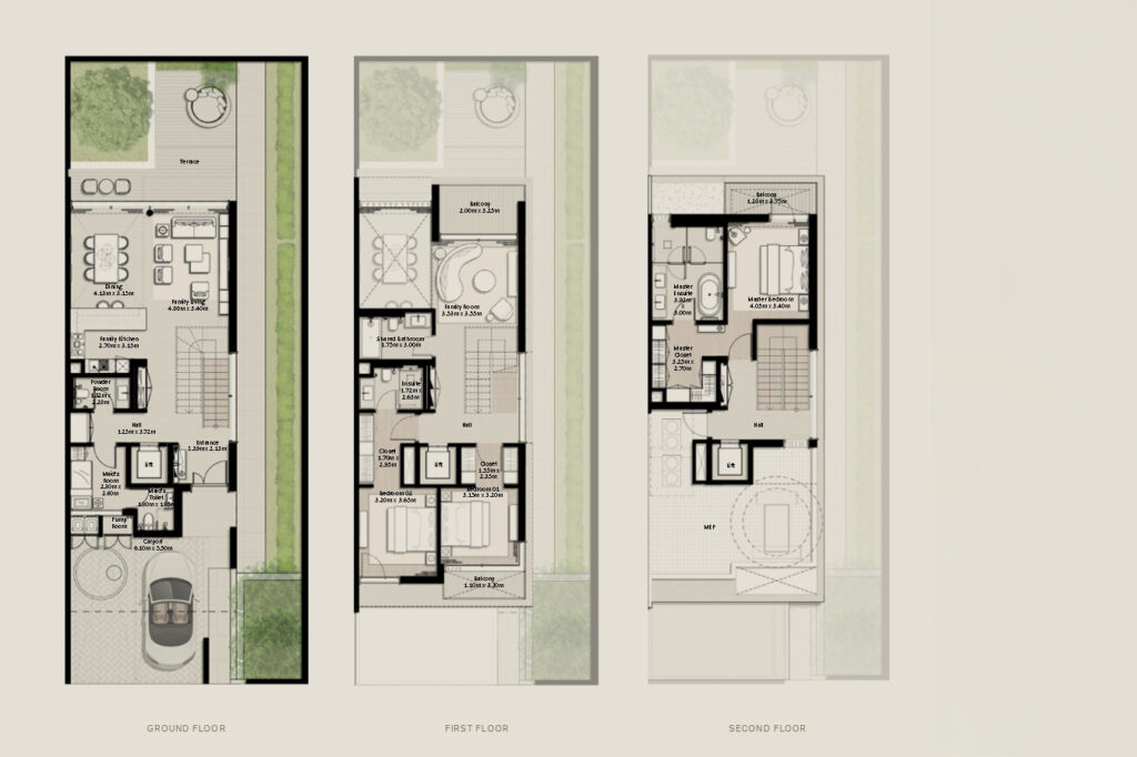 Nad Al Sheba Gardens Phase 11 Floor Plans_3bedroom4plex_end