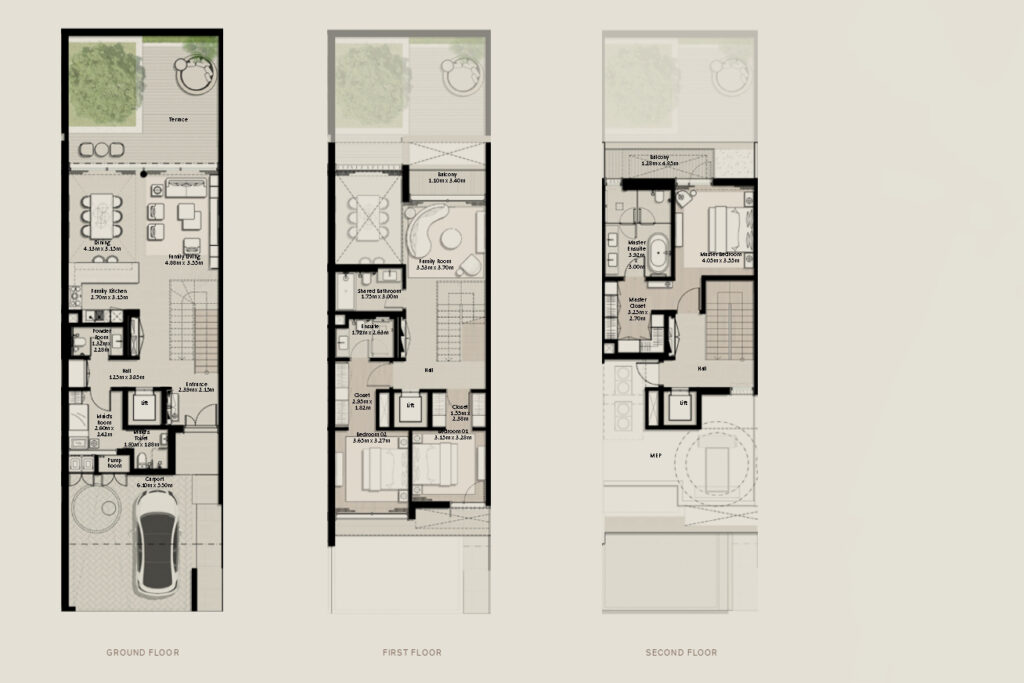Nad Al Sheba Gardens Phase 11 Floor Plans_3bedroom4plex_middle