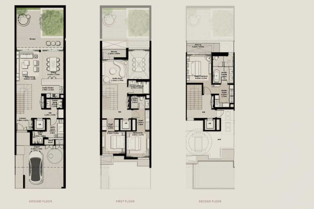 Nad Al Sheba Gardens Phase 11 Floor Plans_3bedroom4plex_middle (2)