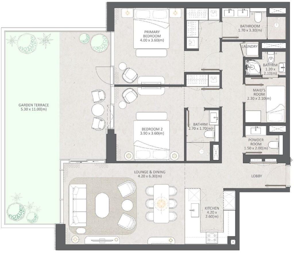 Naya at District One 2 Bedroom + Maid