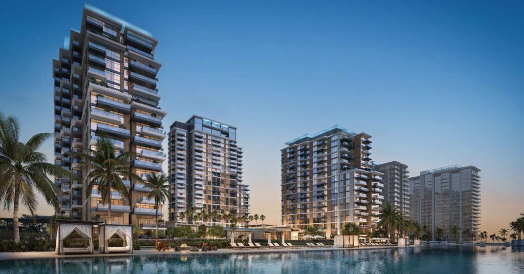 4 Bedroom Properties for Sale in District One: Naya at District One towers above the lagoon and palms