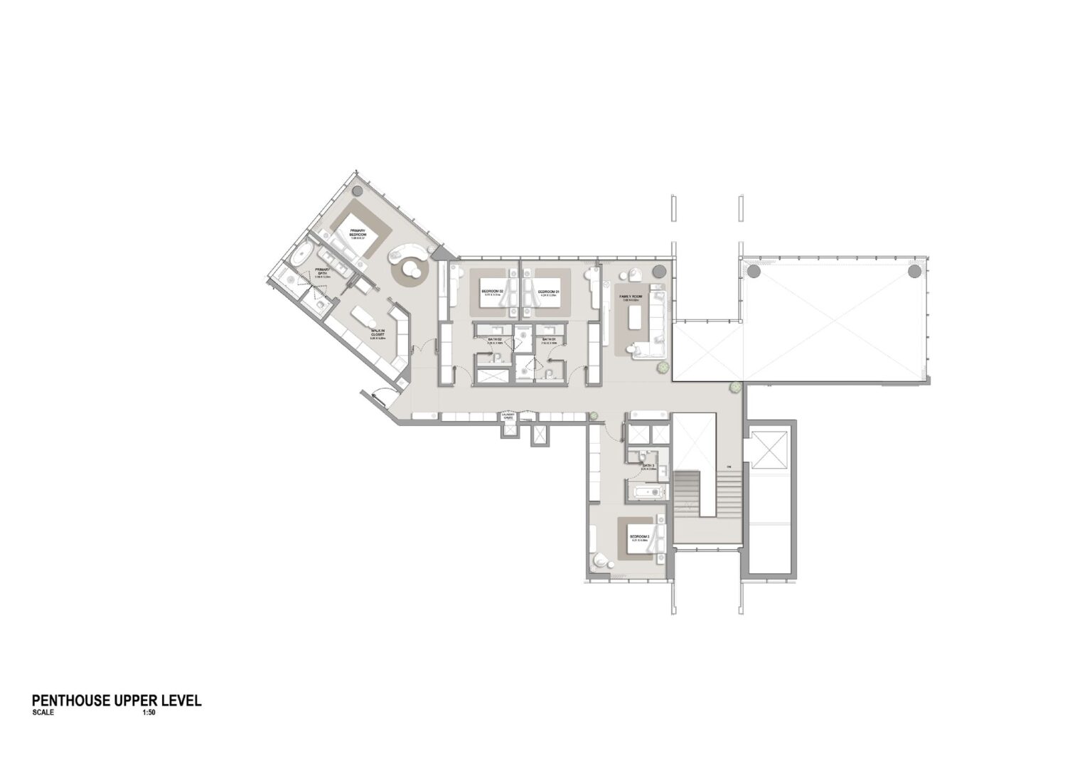 City Walk Crestlane penthouse upper level floor plan, City Walk, Dubai