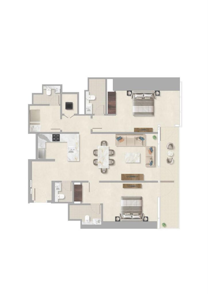 Sobha Skypark 2 Bedroom