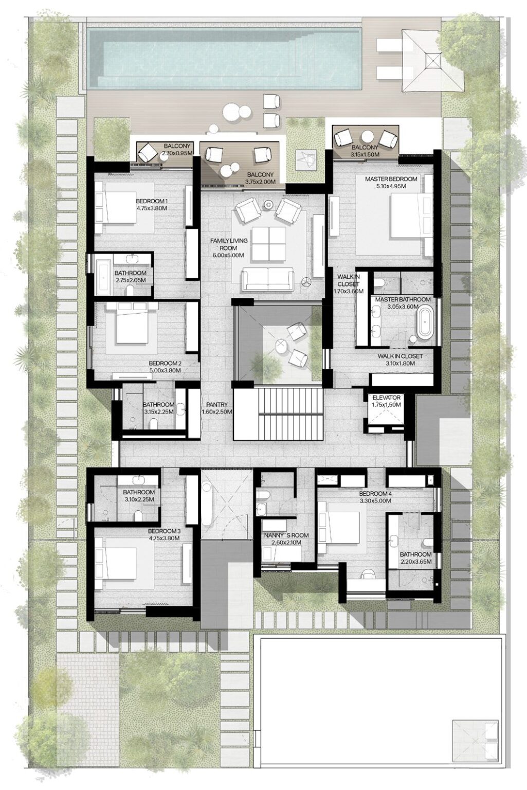 The Acres 6 bedroom villa floor plan, sheet 1 of 4, Dubailand, Dubai