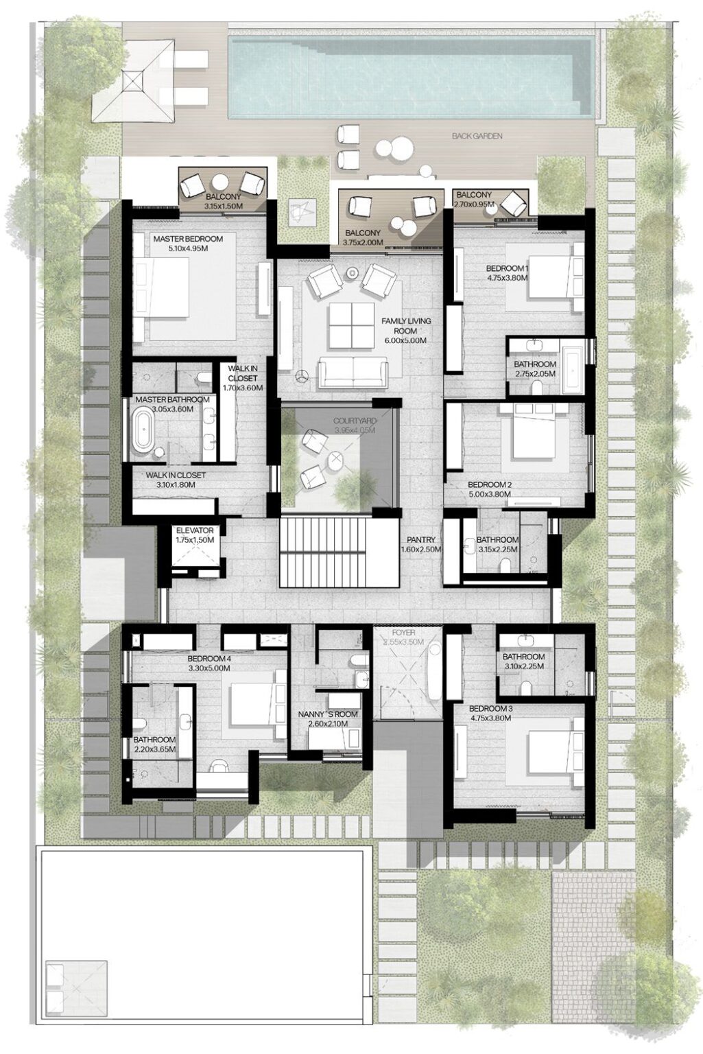 The Acres 6 bedroom villa floor plan, sheet 2 of 4, Dubailand, Dubai