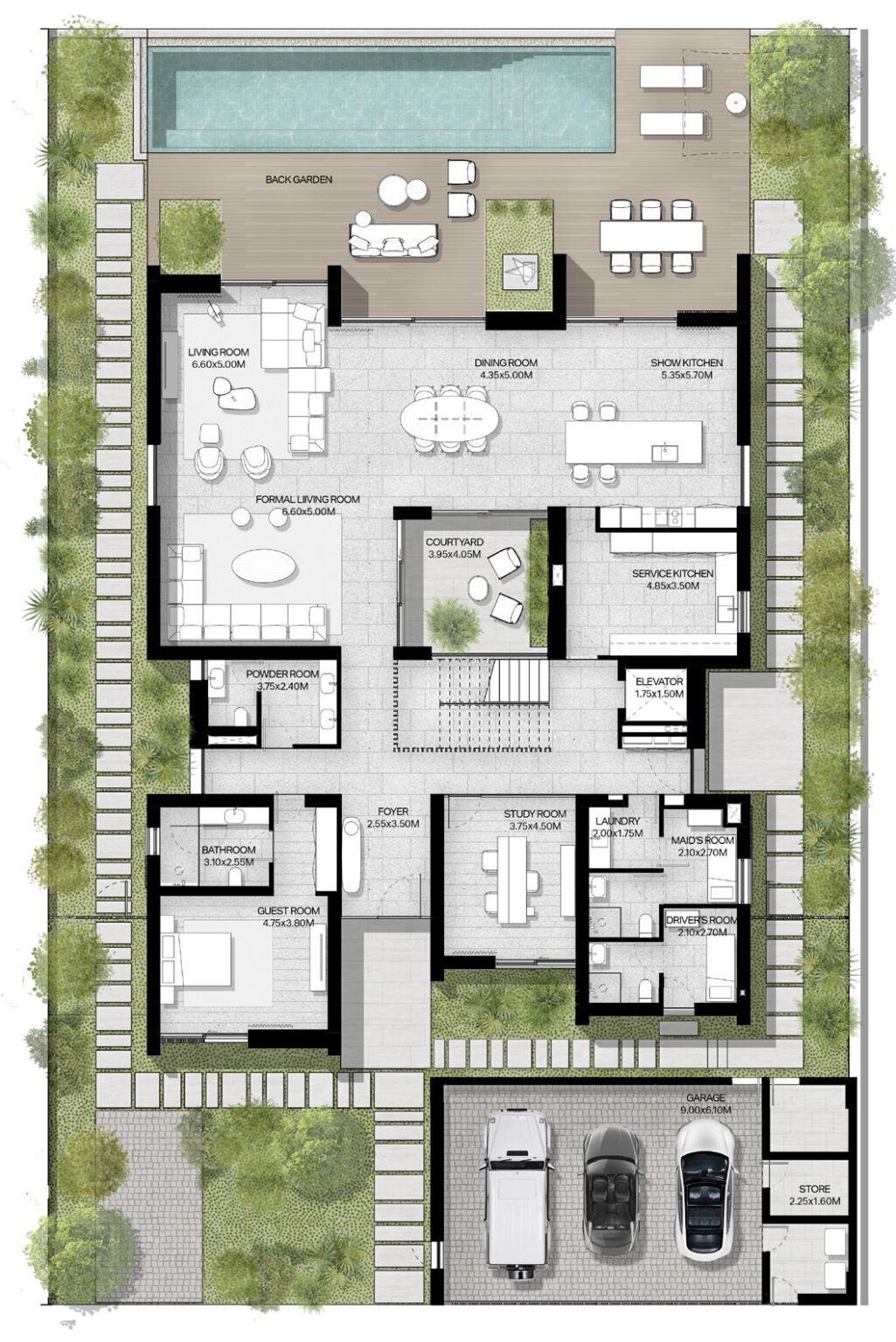 The Acres 6 bedroom villa floor plan, sheet 3 of 4, Dubailand, Dubai