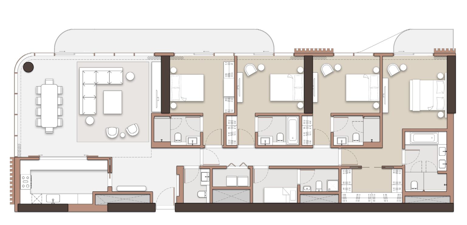 The Edit at d3 4 bedroom apartment floor plan, Dubai Design District