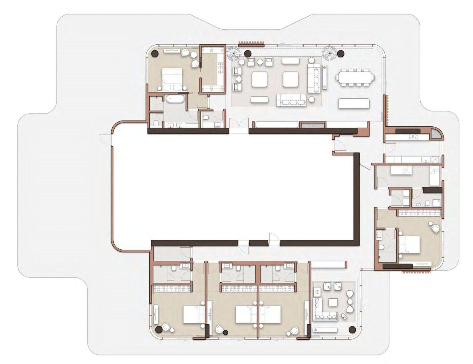 The Edit at d3 5 bedroom penthouse floor plan, Dubai Design District
