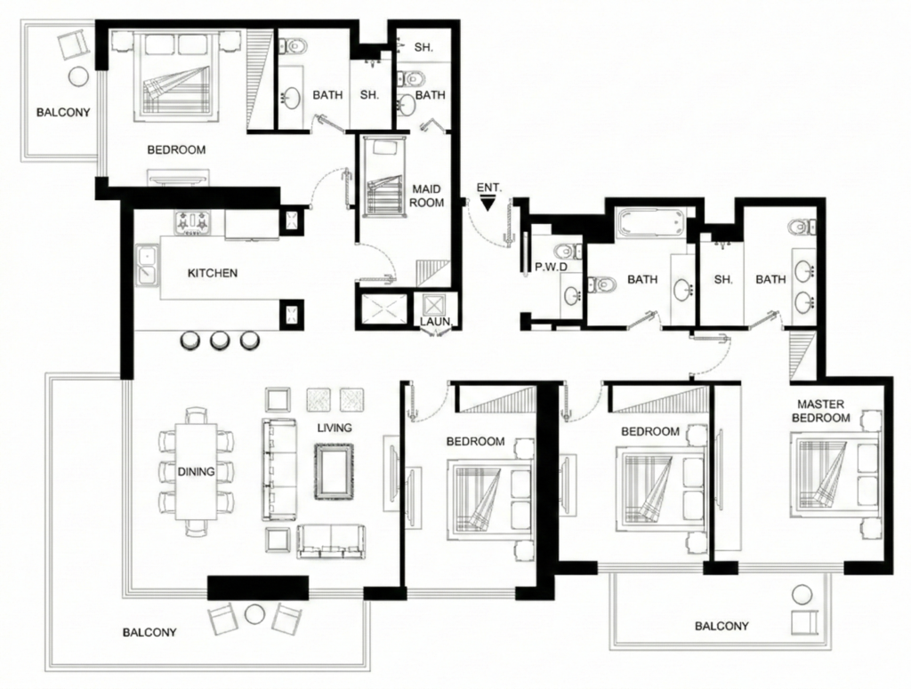 marina cove 4 florr plan