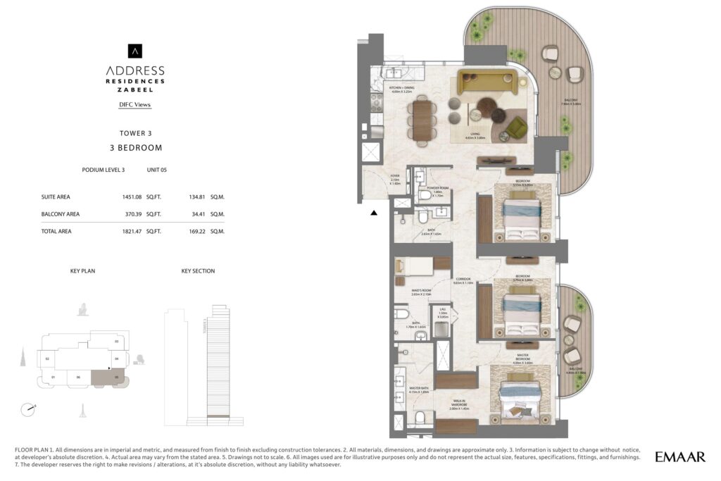 Address Residences Zabeel - 3 Bedroom Floorplan (2)