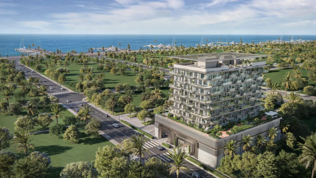 The Tides by AMIS – aerial view, Dubai Islands