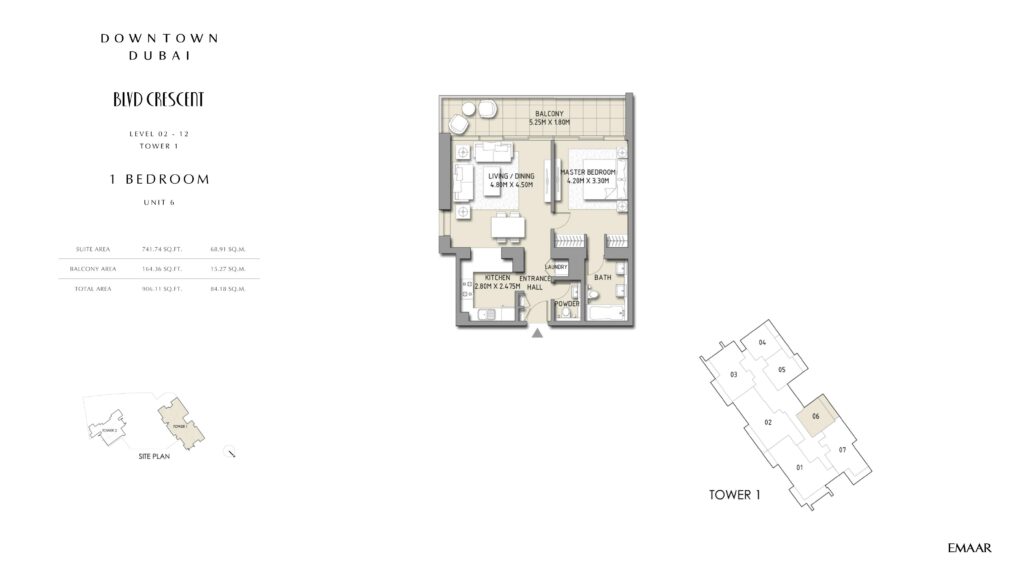 BLVD Crescent - Floorplans - 1 Bedroom Unit 6