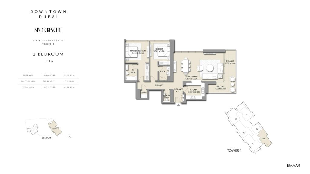 BLVD Crescent - Floorplans - 2 Bedroom Unit 6