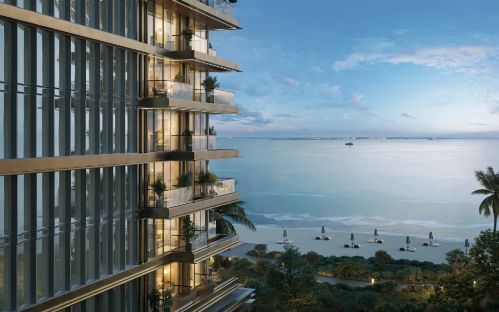 Cheval Residences facade with sea views, Dubai Islands