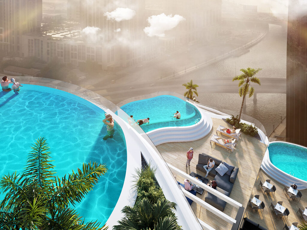 Chic Tower – infinity pool over Dubai Canal