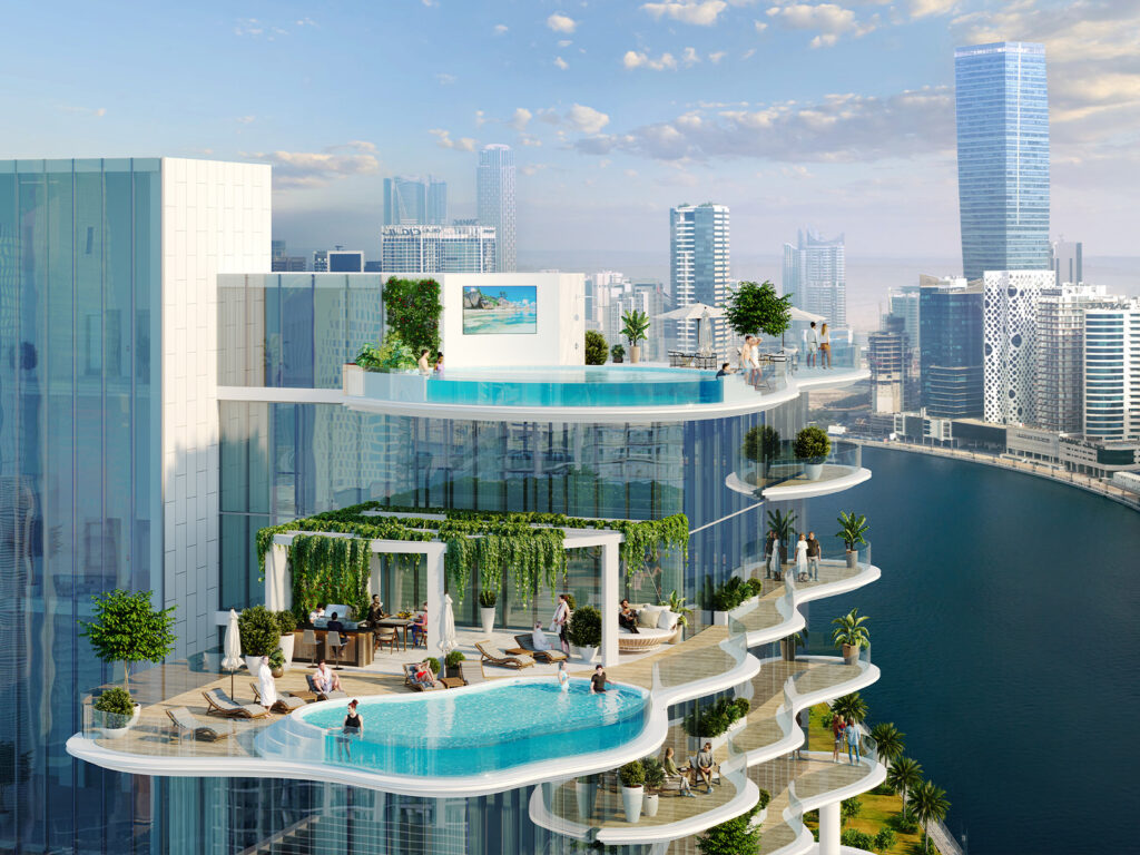 Chic Tower – pool terraces