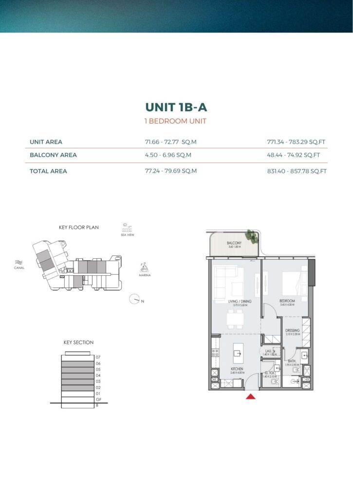 DO Hotels and Residences - Floorplans - 1 Bedroom Unit 1B-A
