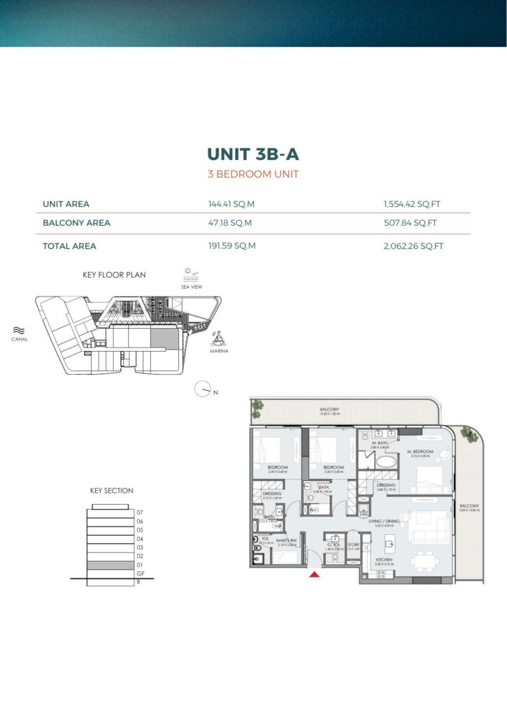 DO Hotels and Residences - Floorplans - 3 Bedroom Unit 3B-A