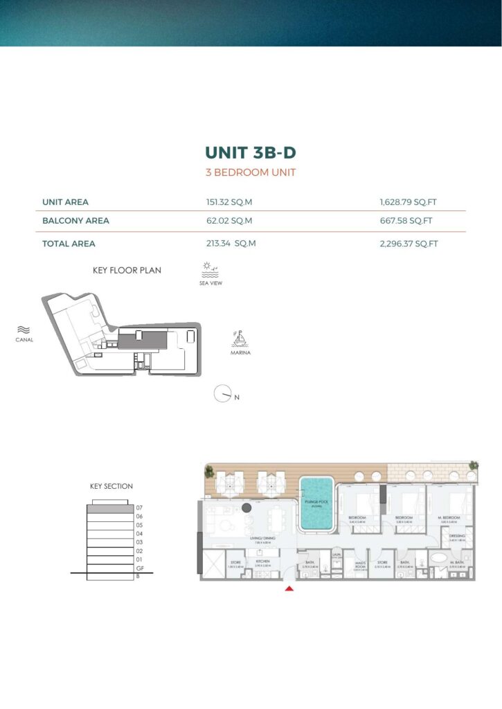 DO Hotels and Residences - Floorplans - 3 Bedroom Unit 3B-D