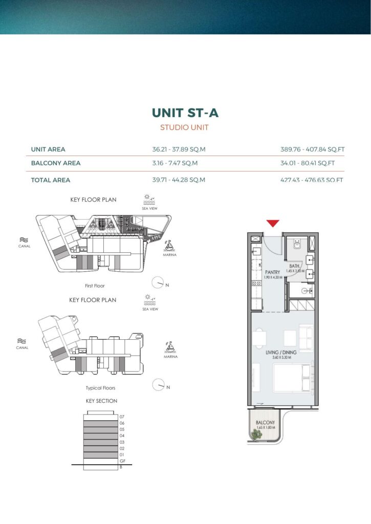 DO Hotels and Residences - Floorplans - Studio Unit ST-A
