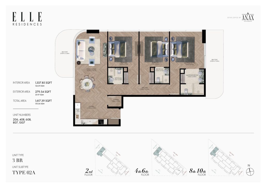 Elle Residences - 3 Bedroom Floorplan (2)