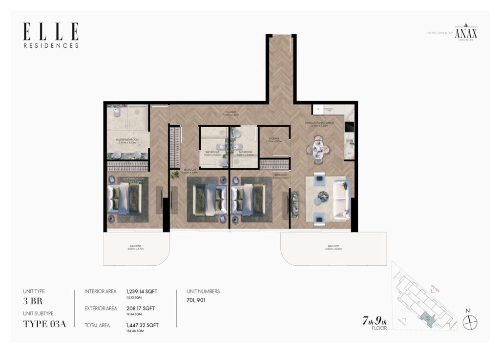 Elle Residences - 3 Bedroom Floorplan (3)