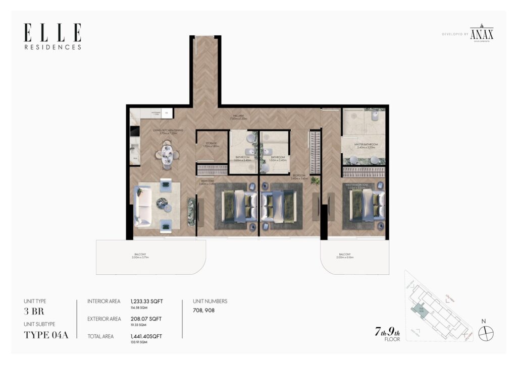 Elle Residences - 3 Bedroom Floorplan (4)