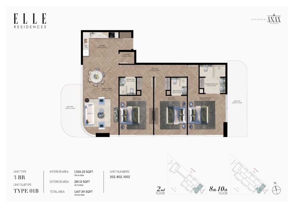 Elle Residences - 3 Bedroom Floorplan (6)