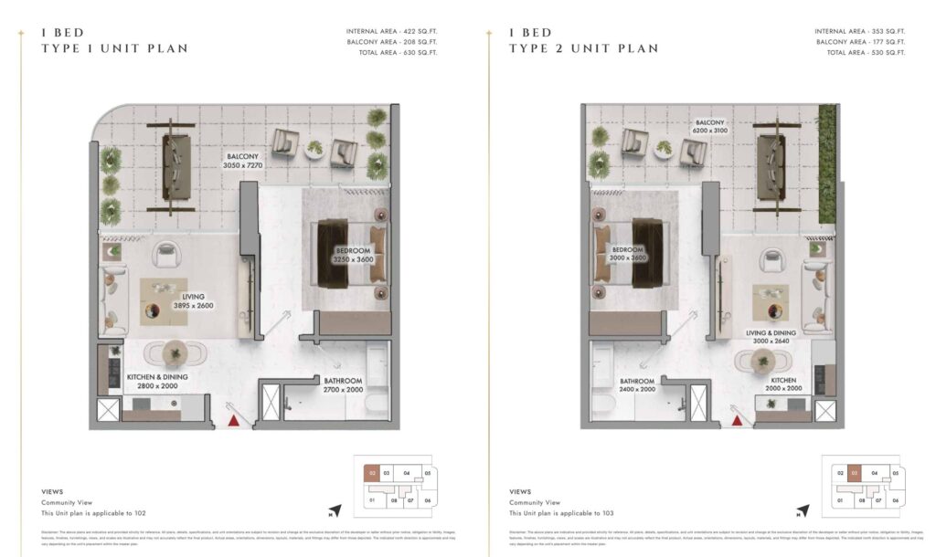 Elmora - 1 Bedroom Floorplan (1)