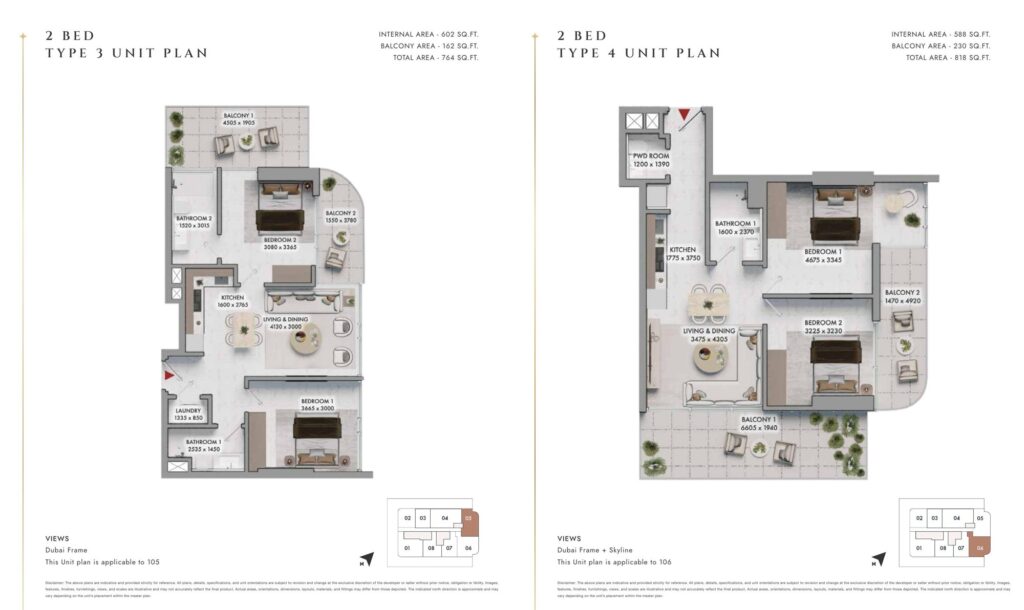 Elmora - 2 Bedroom Floorplan (2)