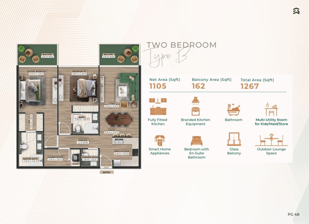 Firoza - Floorplans - 2 Bedroom Type B