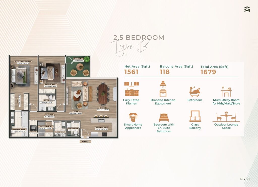 Firoza - Floorplans - 2.5 Bedroom Type B