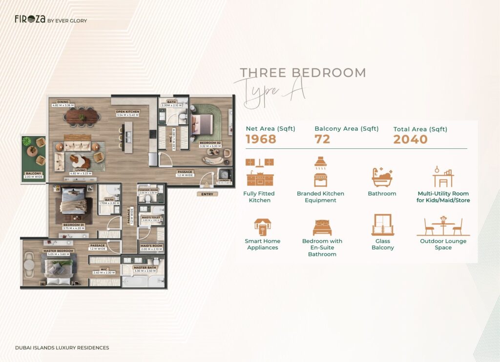 Firoza - Floorplans - 3 Bedroom Type A