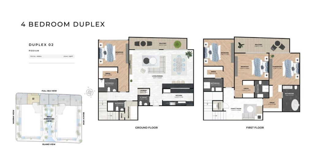 Hatimi Residences - Floorplans - 4 Bedroom Duplex 02