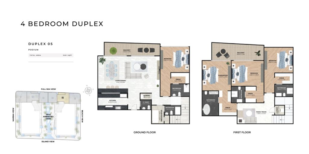Hatimi Residences - Floorplans - 4 Bedroom Duplex 05
