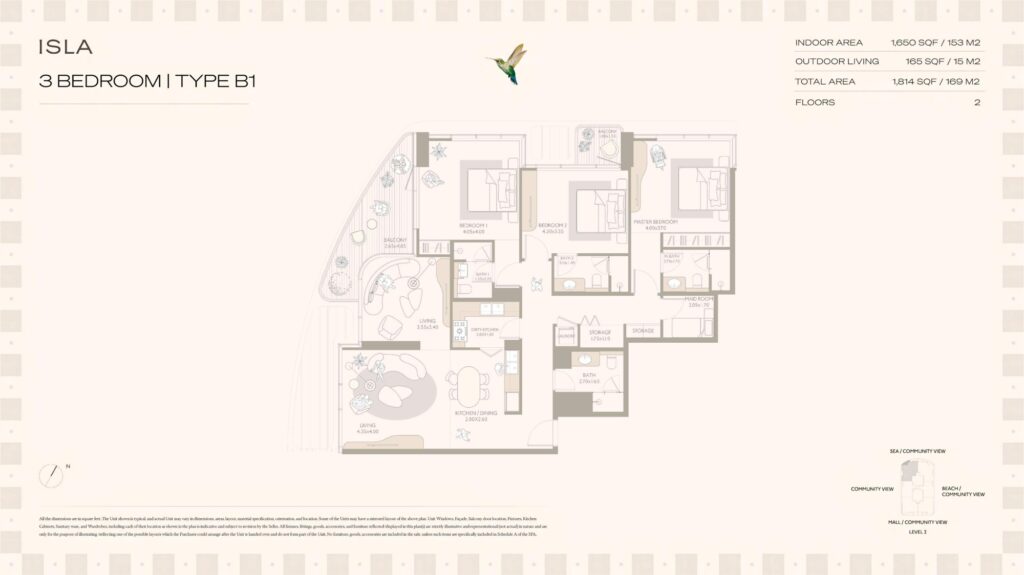 Isla Private Residences - 3 Bedroom Floorplan (1)