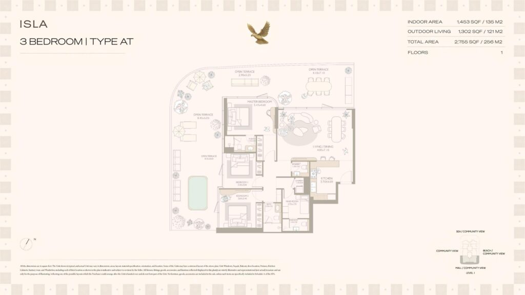Isla Private Residences - 3 Bedroom Floorplan (2)