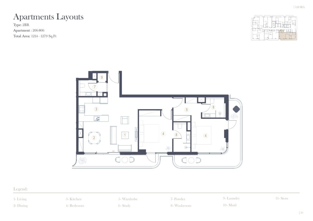 LIORA Residence - Floorplans - 2 Bedroom (Unit 206-806)
