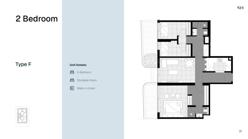 Marea Residences - 2 Bedroom Floorplan (4)