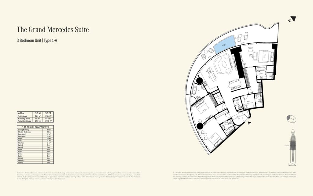 Mercedes-Benz Places - Floorplans - 3 Bedroom Grand Mercedes