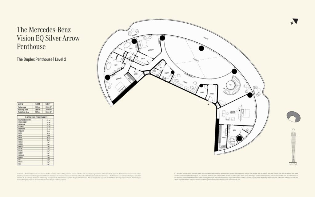 Mercedes-Benz Places - Floorplans - Duplex Penthouse Level 2