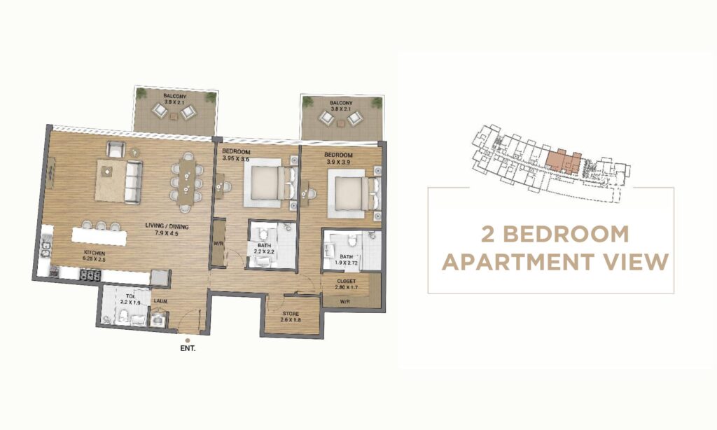 Ocean Tower - Floorplans - 2 Bedroom Type C