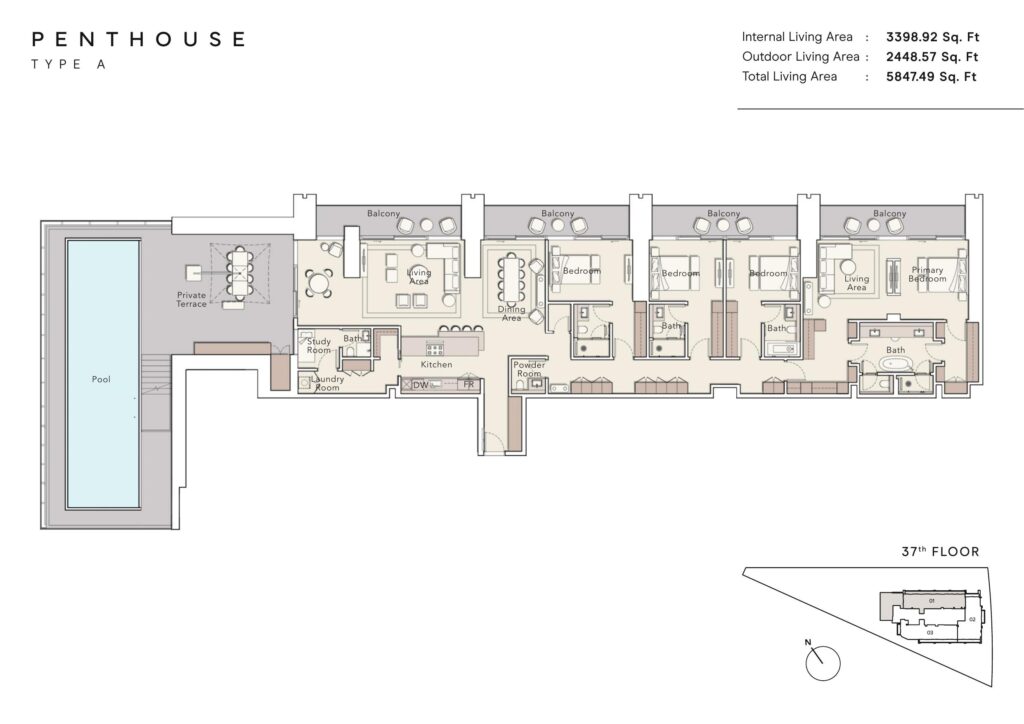 One River Point - Floorplans - Penthouse Type A