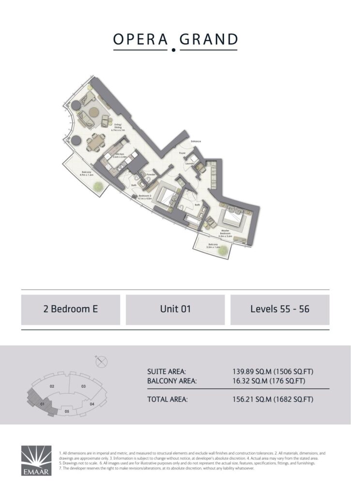 Opera Grand - Floorplans - 2 Bedroom E