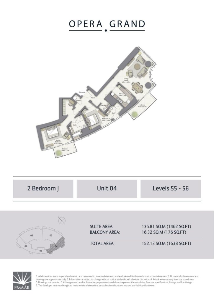 Opera Grand - Floorplans - 2 Bedroom J